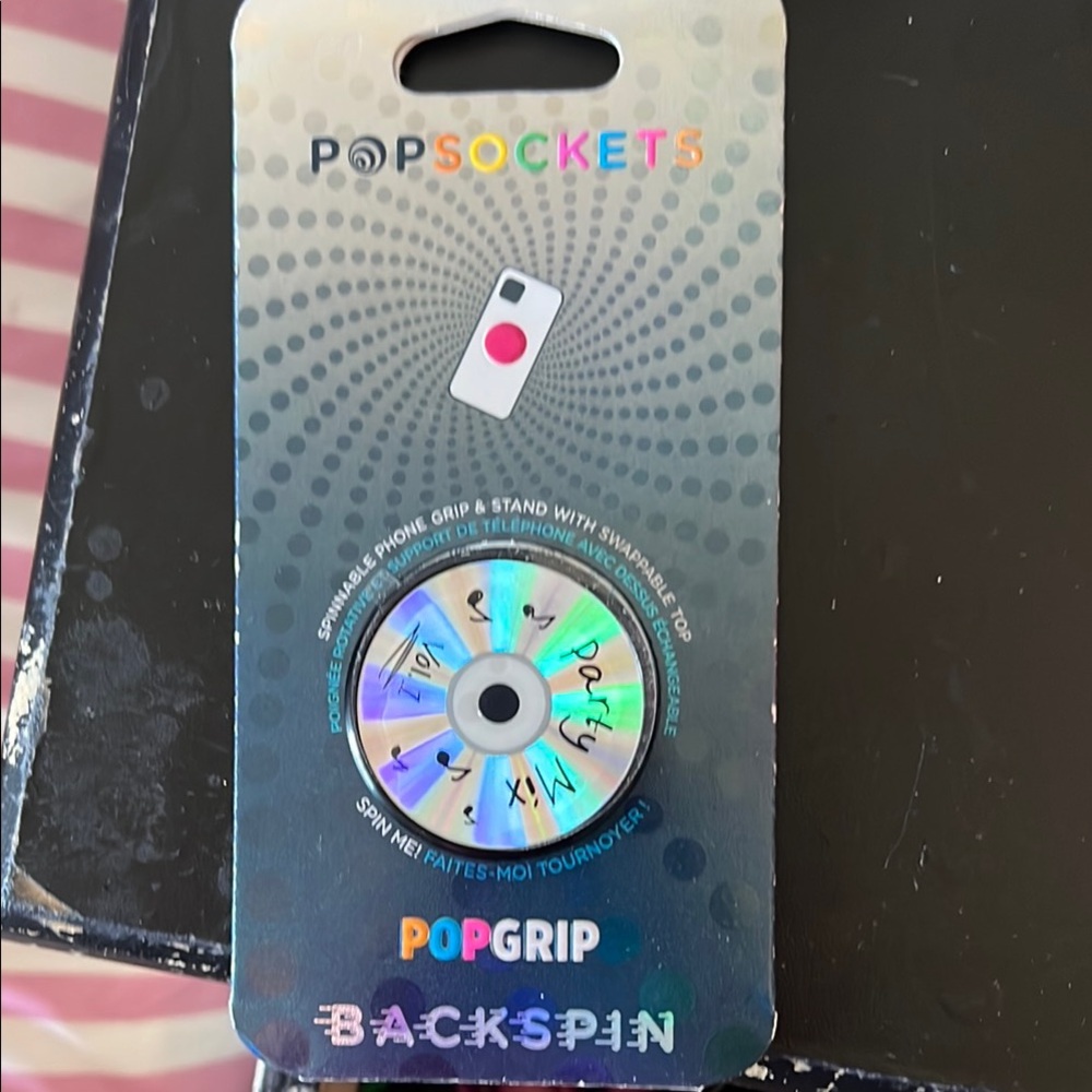 PopSocket PopGrip Backspin - Holographic Silver